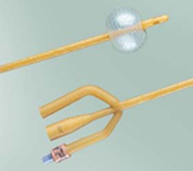 Bard Foley Catheter Bardex® I.C. 3-Way Standard Tip 5 cc Balloon 16 Fr. Latex - Case of 12 - 0119SI16-CS