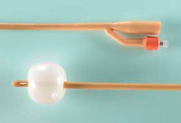 Bard Foley Catheter Bardex® I.C. 2-Way Coude Tip 5 cc Balloon 20 Fr. Silver Hydrogel Coated Latex - Case of 12 - 0168SI20-CS