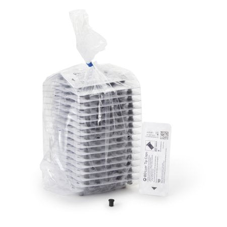 BD Syringe Tip Cap BD™ Black, Sterile - Case of 2000 - 308341-CS