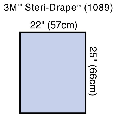3M General Purpose Drape 3M™ Steri-Drape™ Utility Sheet 22 W X 25 L Inch Sterile - Pack of 2 - 1089-PK