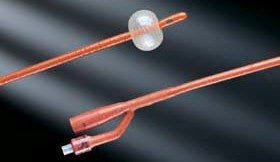 Bard Foley Catheter Bardex® I.C. 2-Way Standard Tip 5 cc Balloon 20 Fr. Red Rubber - Case of 12 - 0196SI20-CS