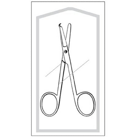 Sklar Suture Scissors Econo™ Spencer-Littauer 3-1/2 Inch Length Floor Grade Pakistan Stainless Steel Sterile Finger Ring Handle Straight Blunt Tip / Blunt Tip - Box of 25 - 96-2511-BX