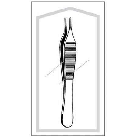 Sklar Dressing Forceps Econo™ Adson 4-3/4 Inch Length Floor Grade Pakistan Stainless Steel Sterile NonLocking Thumb Handle Straight Serrated Tips - Box of 25 - 96-2571-BX
