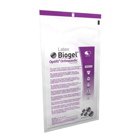 Molnlycke Surgical Glove Biogel® Optifit™ Orthopaedic Size 7 Sterile Latex Standard Cuff Length Micro-Textured Straw Not Chemo Approved - Case of 160 - 31070-CS