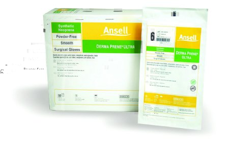 Ansell Surgical Glove GAMMEX® Non-Latex Size 8.5 Sterile Polyisoprene Standard Cuff Length Micro-Textured Green Chemo Tested - Case of 200 - 8517-CS