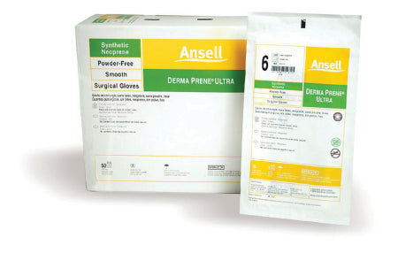 Ansell Surgical Glove GAMMEX® Non-Latex Size 9 Sterile Polyisoprene Standard Cuff Length Micro-Textured Green Chemo Tested - Box of 50 - 8518-BX