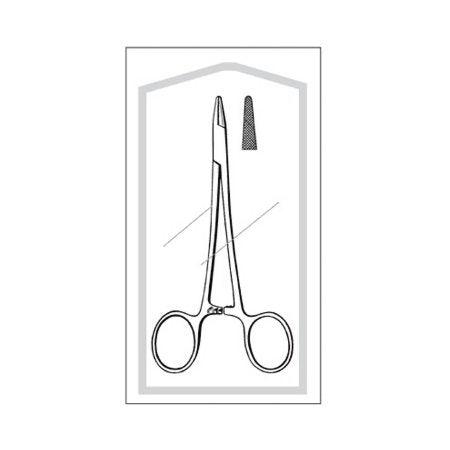 Sklar Needle Holder Econo™ 5-1/2 Inch Length Straight Serrated Jaw Finger Ring Handle - Case of 25 - 96-2581-CS