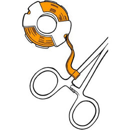 Sklar Blank Label Tape Barkley® Colored Identification Tape Orange Tape - Roll of 1 - 96-1866-RL