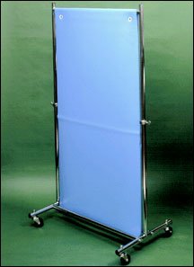 Wolf X-Ray X-Ray Shield Adjustable, 48 H X 26-3/4 W X 18 D Inch, 0.5 mm Lead Protection Vinyl, Chrome Frame, 4 Wheels - Each - 23111-EA