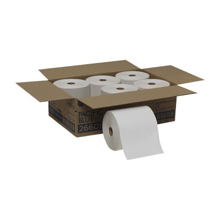 Georgia Pacific Paper Towel Pacific Blue Basic™ Hardwound Roll 7-7/8 Inch X 800 Foot - Case of 6 - 26601-CS