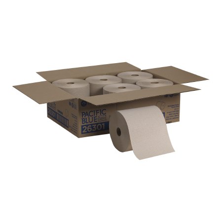 Georgia Pacific Paper Towel Pacific Blue Basic™ Hardwound Roll 7-7/8 Inch X 800 Foot - Case of 6 - 26301-CS