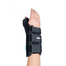 Ossur Wrist Brace with Thumb Spica Ossur® Formfit® Aluminum / Cotton / Polyester Left Hand Black X-Small - Each - 3020-EA