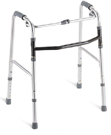 Medline Single Release Walker Adjustable Height Standard Aluminum Frame 250 lbs. Weight Capacity 28 to 32 Inch Height - Case of 2 - MDS86617-CS
