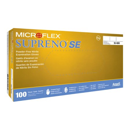 Microflex Medical Exam Glove Supreno® SE X-Small NonSterile Nitrile Standard Cuff Length Textured Fingertips Blue Not Rated - Case of 1000 - SU-690-XS-CS