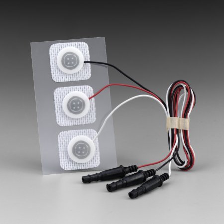 3M ECG Electrode with Leadwire Cloth Backing Non-Radiolucent Snap Connector 3 per Pack - Case of 300 - 2280-CS
