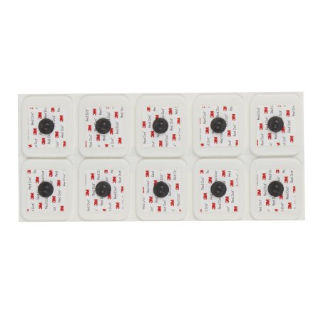 3M ECG Monitoring Electrode Foam Backing Radiolucent / MR Conditional Snap Connector 10 per Pack - Case of 1000 - 2570-CS