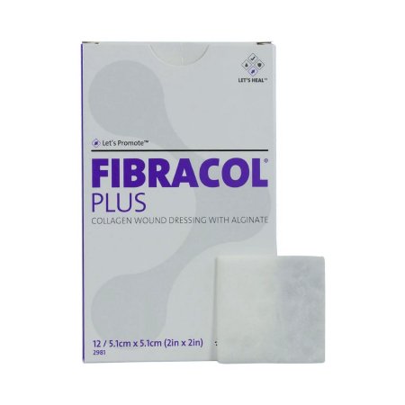 3M Systagenix/KCI Collagen Dressing Fibracol™ Plus 2 X 2 Inch Square 12 Count - Case of 72 - 2981-CS