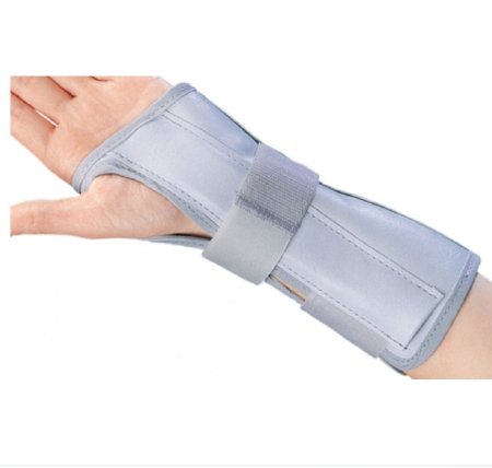 DJO Wrist / Forearm Brace ProCare® Universal Aluminum / Flannelette / Nylon Left Hand Black / Blue One Size Fits Most - Each - 79-87060-EA