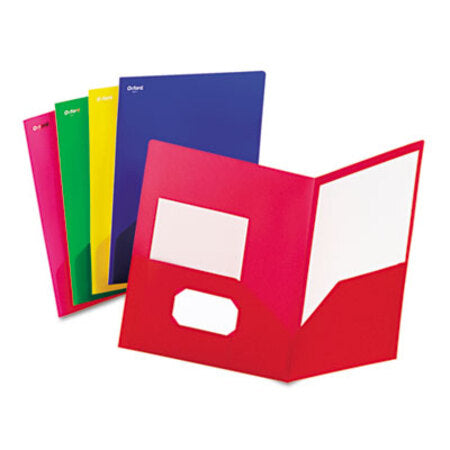 Oxford™ Fashion PolyPort Twin-Pocket Portfolio, Polypropylene, 11 x 8.5, Assorted, 25/Box - Box of 1 - OXF-99810-BX