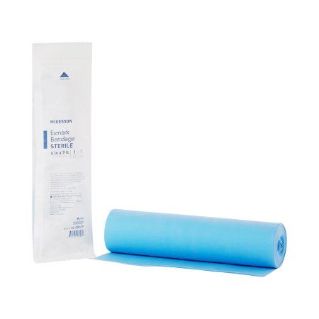 McKesson Esmark Compression Bandage McKesson 6 Inch X 3 Yard No Closure Blue Sterile High Compression - Case of 20 - 16-50609-CS