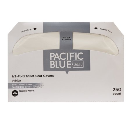 Georgia Pacific Toilet Seat Cover Safe T Gard™ Half Fold 14-1/2 X 17 Inch - Box of 250 - 47046-BX