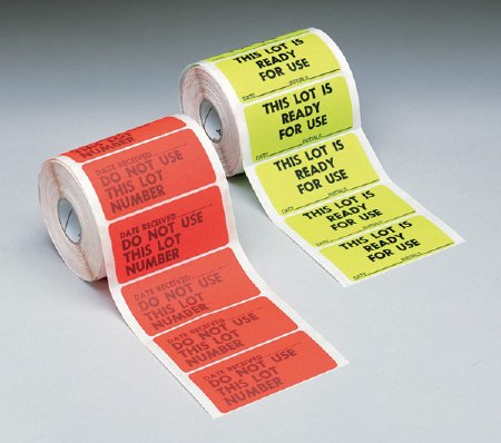 Cardinal Pre-Printed Label Barkley® Advisory Label Green Paper This Lot Is Ready For Use Black Quality Control Label 1-1/2 X 3 Inch - Roll of 1 - L1505-3-RL