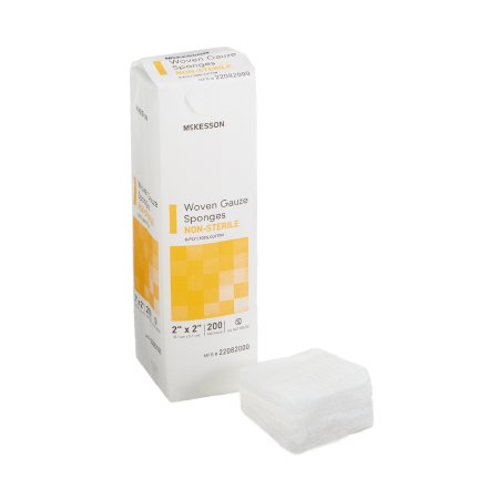 McKesson Gauze Sponge McKesson 2 X 2 Inch 200 per Pack NonSterile 8-Ply Square - Box of 200 - 22082000-BX