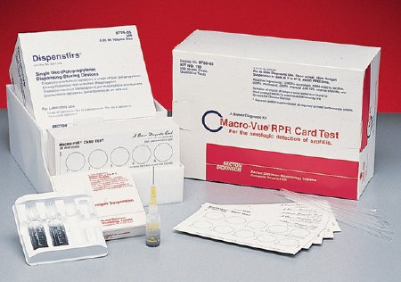 BD Sexual Health Test Kit BD Macro-Vue™ RPR No. 110 RPR Card Test Syphilis Screen Whole Blood / Serum Sample 500 Tests CLIA Non-Waived - Each - 275005-EA