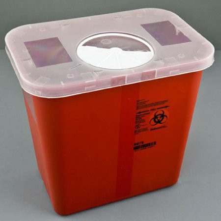 Sklar Sharps Container Red Base Vertical Entry 2 Gallon - Each - 10-1271-EA