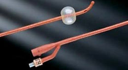 Bard Foley Catheter Bardex® I.C. 2-Way Coude Tip 5 cc Balloon 22 Fr. Red Rubber - Case of 12 - 0102SI22-CS