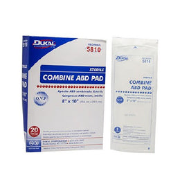 Dukal Abdominal Pad Dukal™ 8 X 10 Inch 1 per Pack Sterile 1-Ply Rectangle - Case of 320 - 5810-CS