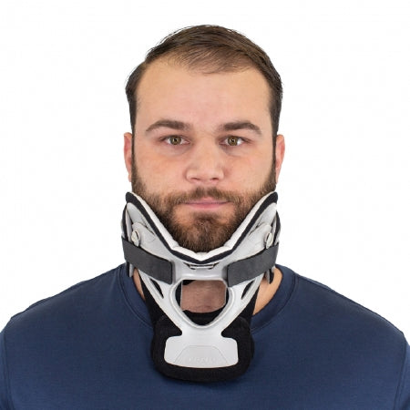 DJO Rigid Cervical Collar ProCare® XTEND 174 Preformed Adult Stout Two-Piece / Trachea Opening 1-3/4 Inch Height 14 to 24 Inch Neck Circumference - Each - 79-83208-EA