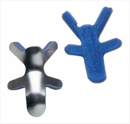 DJO Finger Splint ProCare® Adult Large Bendable Prong Closure Left or Right Hand Blue / Silver - Pack of 12 - 79-71967-PK