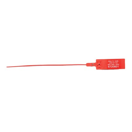 Health Care Logistics Secure-Pull Breakable Seal Health Care Logistics Red Plastic 9-1/2 Inch - Pack of 100 - 7907-10-PK