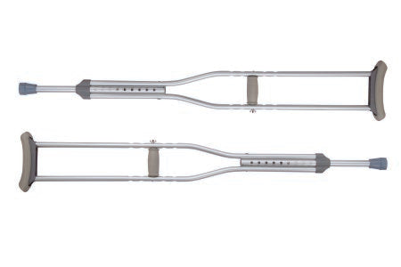 DJO Underarm Crutches ProCare® Aluminum Frame Adult 300 lbs. Weight Capacity Push Button / Wing Nut Adjustment - Pair - 79-91335-PR