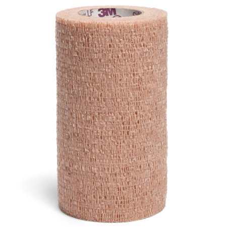 3M Cohesive Bandage 3M™ Coban™ LF 4 Inch X 5 Yard Self-Adherent Closure Tan NonSterile Standard Compression - Case of 18 - 2084-CS