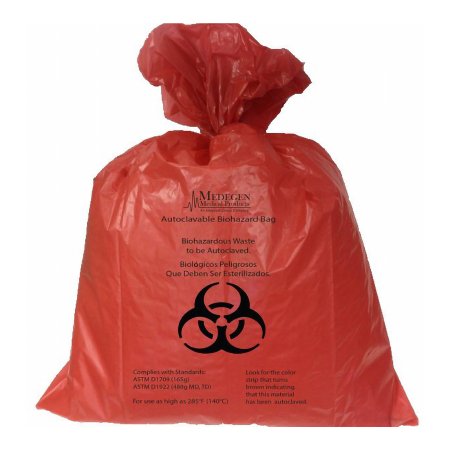Medegen Medical Products LLC Biohazard Waste Bag Medegen Medical Products 13 to 16 gal. Red Bag Polypropylene 25 X 35 Inch - Case of 200 - 5237-CS