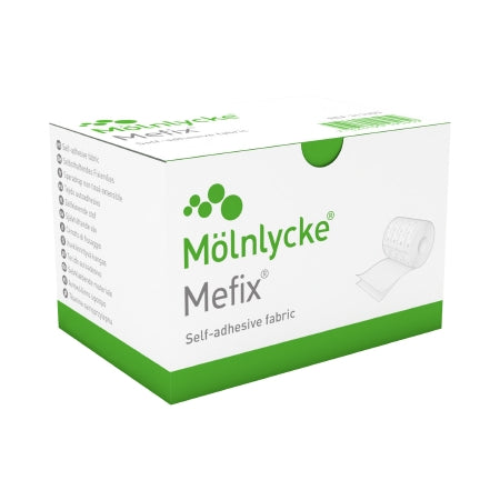 Molnlycke Perforated Dressing Retention Tape with Liner Mefix® White 8 Inch X 11 Yard Nonwoven Spunlace Polyester NonSterile - Case of 10 - 312000-CS