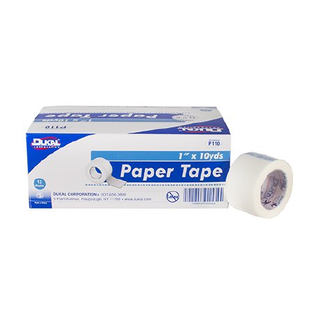 Dukal Medical Tape Dukal™ White 1 Inch X 10 Yard Paper NonSterile - Case of 12 - P110-CS
