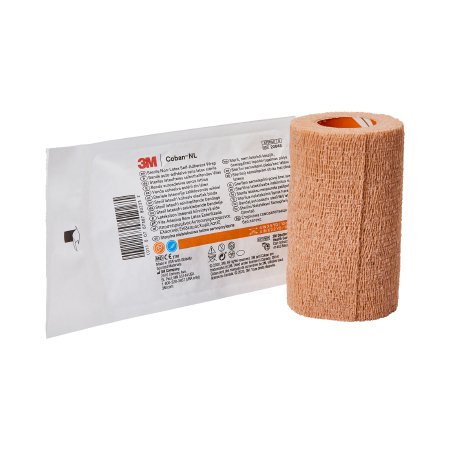 3M Cohesive Bandage 3M™ Coban™ LF 4 Inch X 5 Yard Self-Adherent Closure Tan Sterile Standard Compression - Case of 18 - 2084S-CS