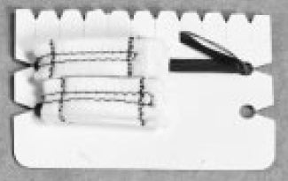 Teleflex Medical Surgical Neuro Sponge Gardlok® X-Ray Detectable Cotton 1/2 X 1-1/2 Inch 10 Count Card Sterile - Case of 200 - 200103-CS