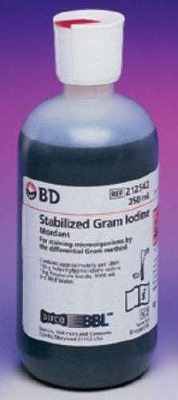 BD Gram Iodine Stain BD BBL™ 4 X 250 mL - Pack of 4 - 212542-PK