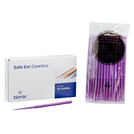 Bionix Ear Curette VersaLoop® 6 Inch Length Round Handle 3 mm Tip Curved Flexible Teardrop Loop Tip - Box of 50 - 4111-BX