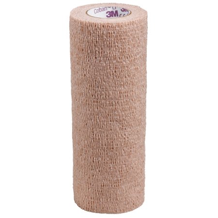 3M Cohesive Bandage 3M™ Coban™ LF 6 Inch X 5 Yard Self-Adherent Closure Tan NonSterile Standard Compression - Case of 12 - 2086-CS