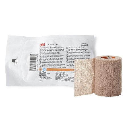 3M Cohesive Bandage 3M™ Coban™ LF 3 Inch X 5 Yard Self-Adherent Closure Tan Sterile Standard Compression - Each - 2083S-EA