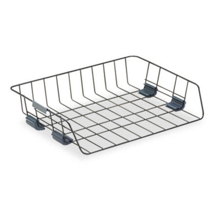 Fellowes® Side-Load Wire Stacking Letter Tray, 1 Section, Letter Size Files, 13.38" x 10.13" x 2.63", Black - Each - FEL-62112-EA
