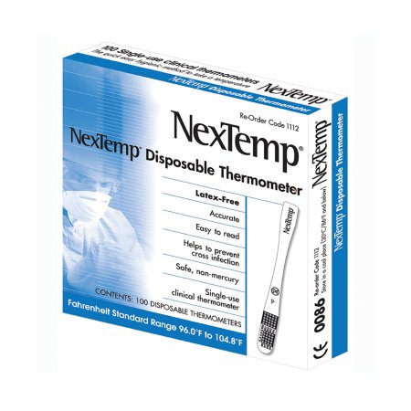 Medical Indicators Single Patient Skin Thermometer NexTemp® 96 to 104 °F Color Dots Display - Case of 2000 - 1112-20-CS