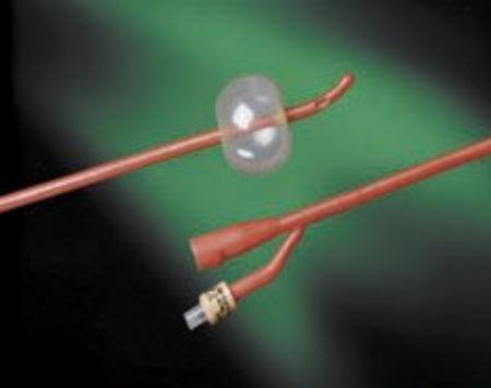 Bard Foley Catheter Bardex® Lubricath® 2-Way Coude Tip 5 cc Balloon 12 Fr. Hydrophilic Polymer Coated Latex - Case of 12 - 0102L12-CS