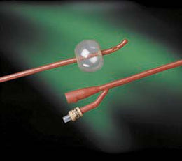 Bard Foley Catheter Bardex® Lubricath® 2-Way Coude Tip 5 cc Balloon 24 Fr. Hydrophilic Polymer Coated Latex - Case of 12 - 0102L24-CS