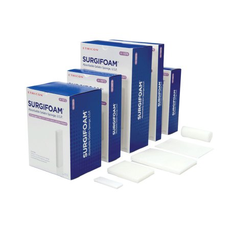 J & J Healthcare Systems Hemostatic Sponge Surgifoam® 2 X 8 X 12.5 cm 6 per Pack Sterile - Each - 1975-EA